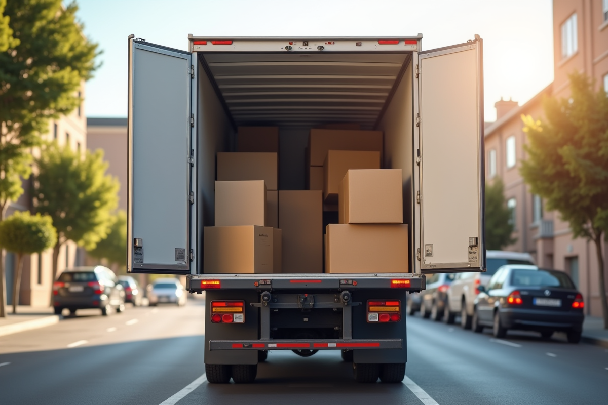 Camion de déménagement 20m3 avec chargement organisé