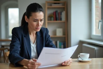 Femme consultant un état des risques immobiliers ERRIAL avant l'achat d'un appartement
