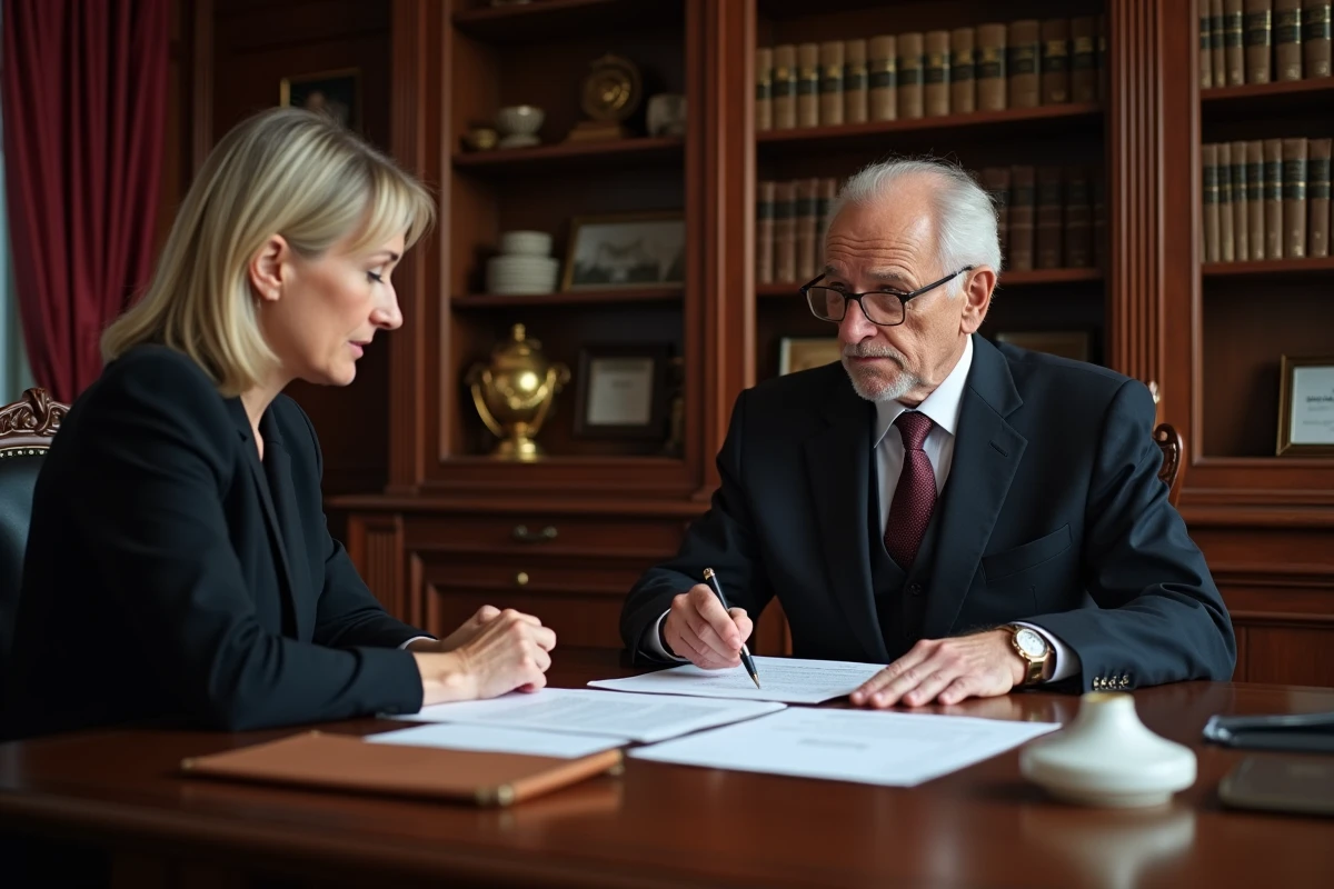 Un avocat et sa cliente examinant les risques de perte d'exon&eacute;rations IFI pour un GFA avec bail trop court