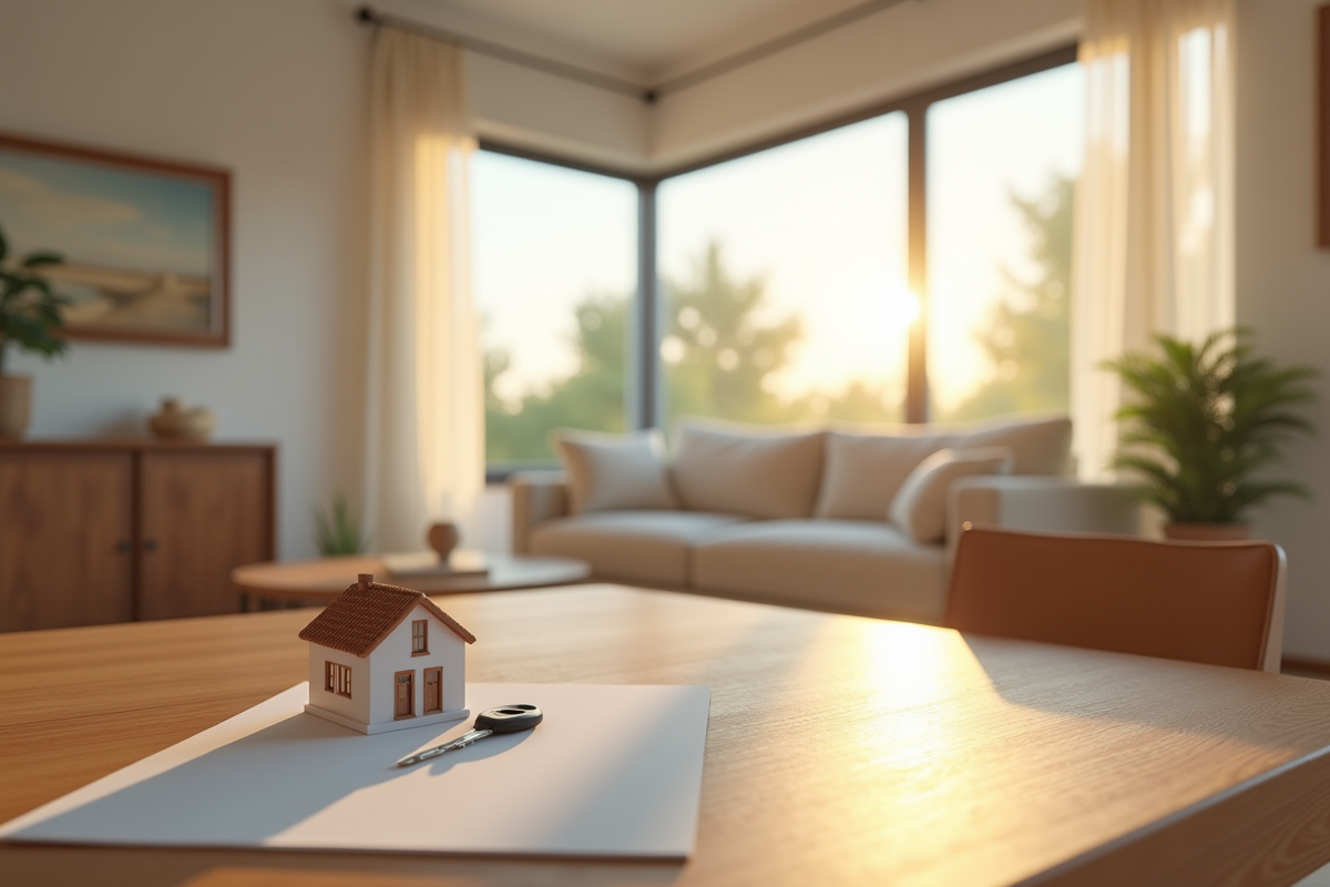 Salon lumineux dans une location de vacances moderne